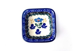 604 Bunzlau vierkant schaaltje 8 x 8 cm 1643X 604 Kleine vierkante schaaltjes 8 x 8 cm